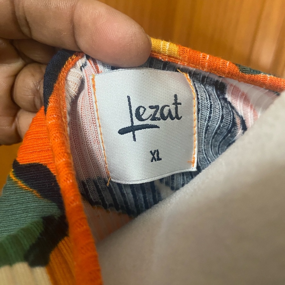 Lezat Colorful Ribbed Abstract Print Maxi Dress - Picture 5 of 5